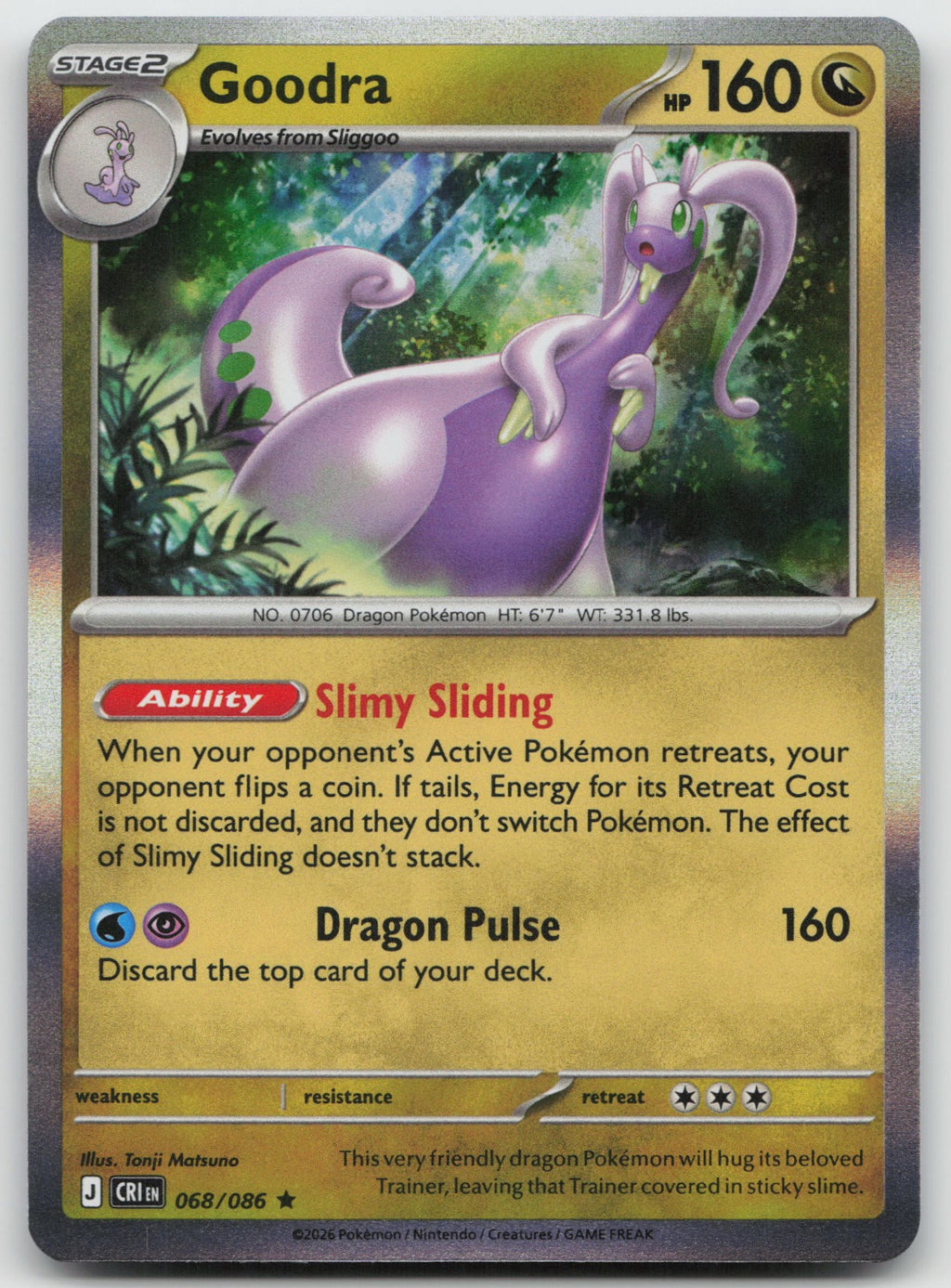Goodra Rare Holo ME04: Chaos Rising 068/086 NM