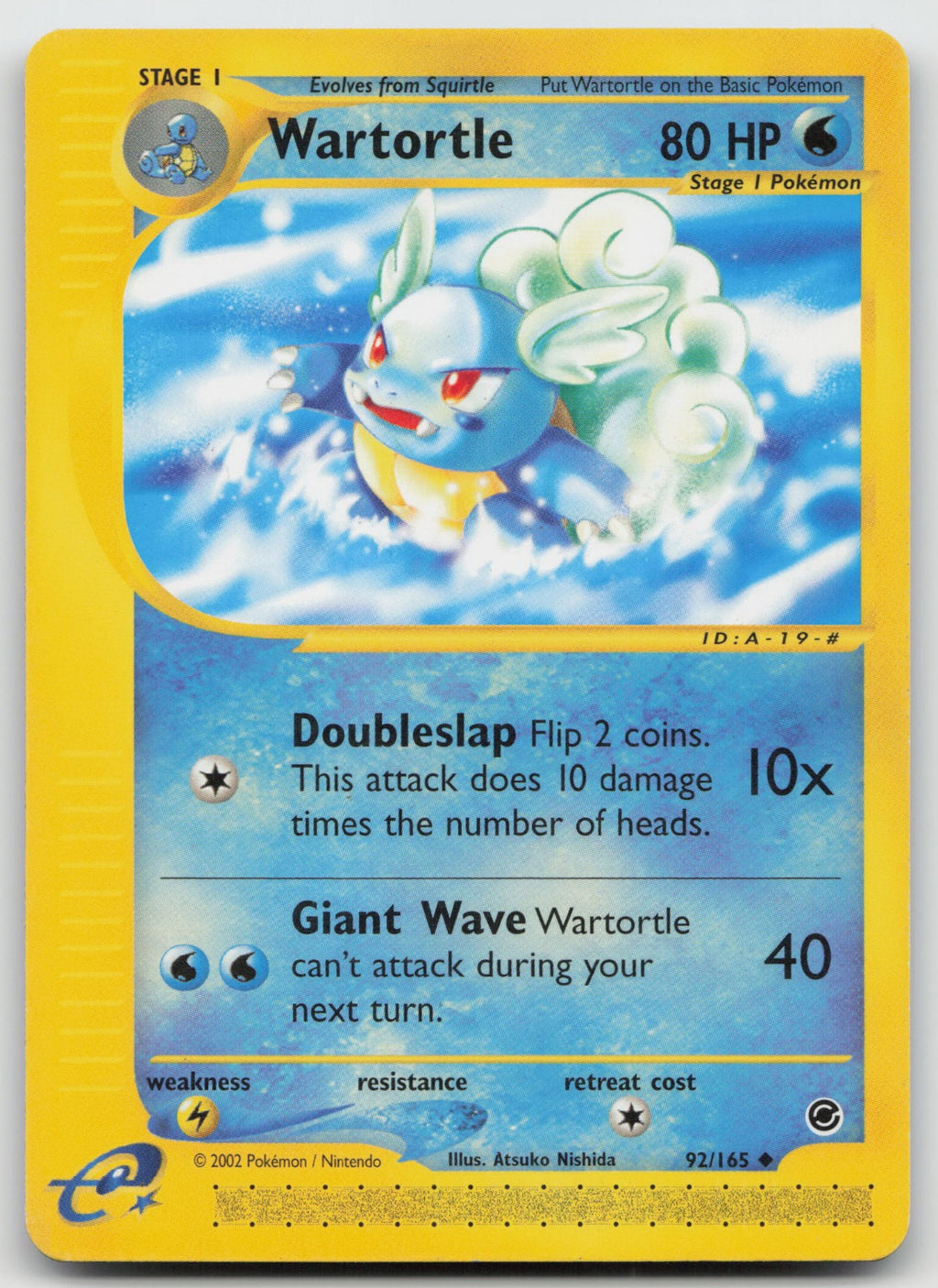 Wartortle Uncommon Expedition 92/165 LP/MP