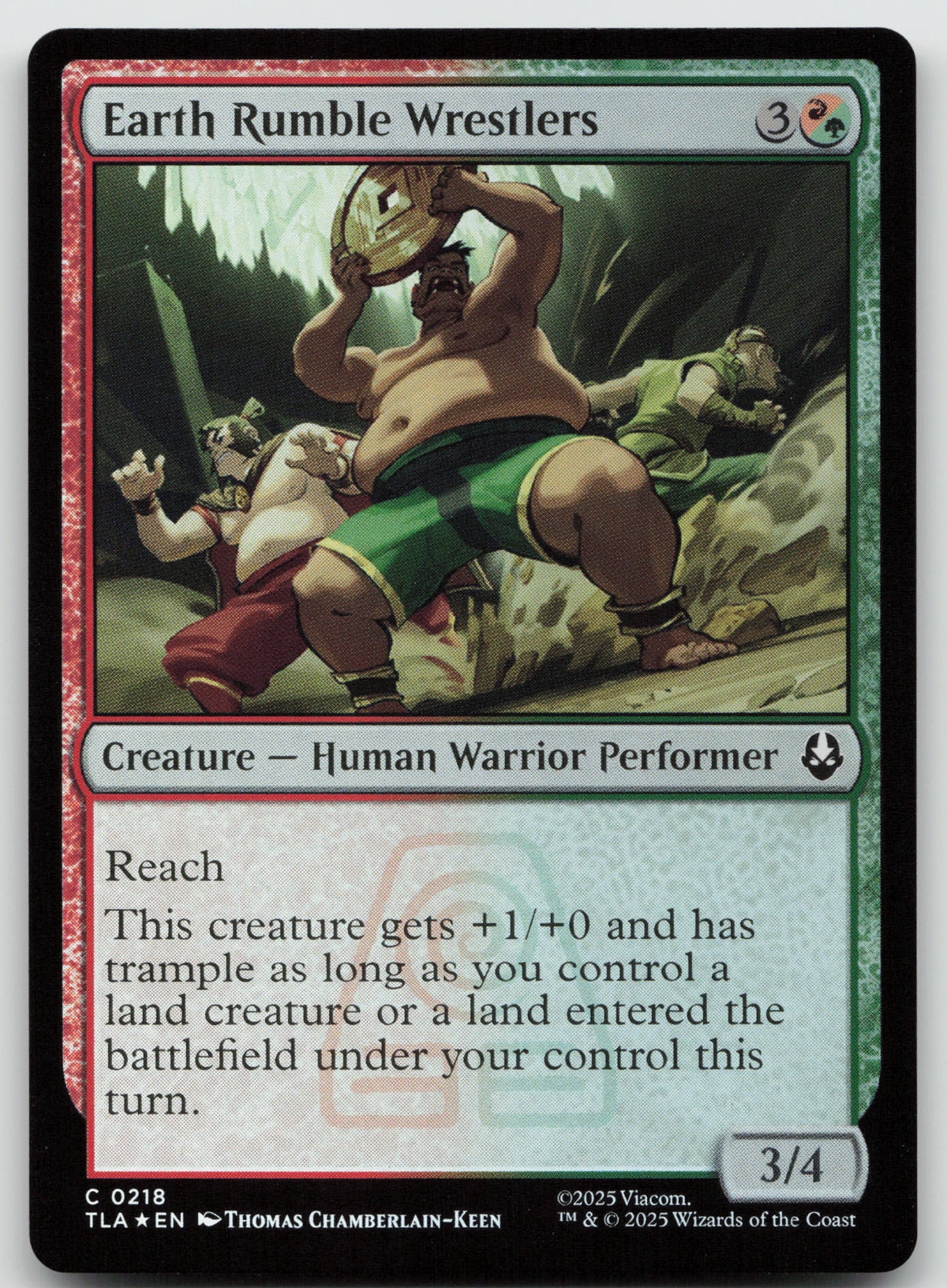 Earth Rumble Wrestlers C Foil Avatar: The Last Airbender 218 NM