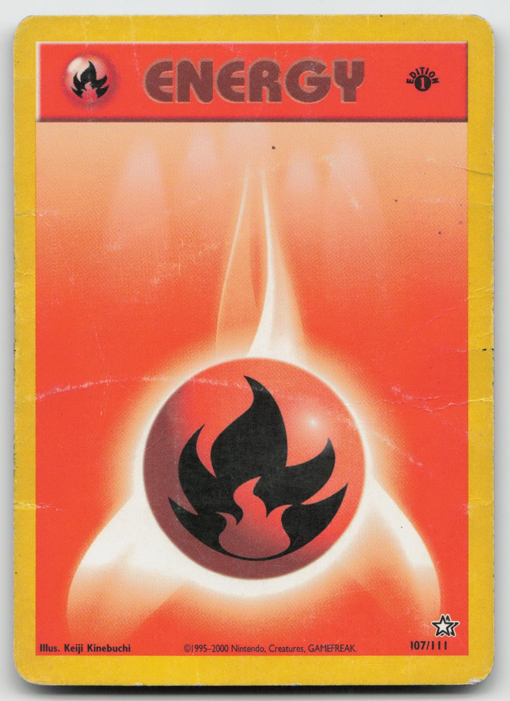 Fire Energy Common 1st Edition Neo Genesis 107/111 DMG