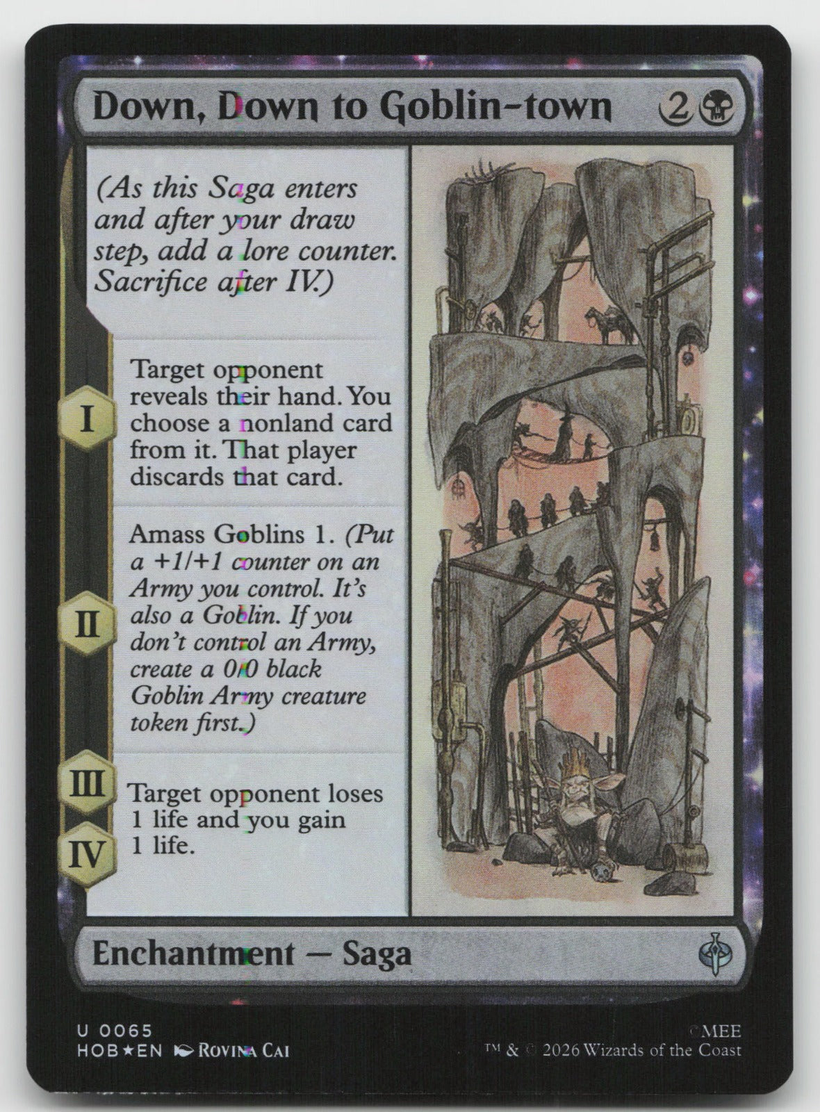 Down, Down to Goblin-town U Foil The Hobbit 65 NM