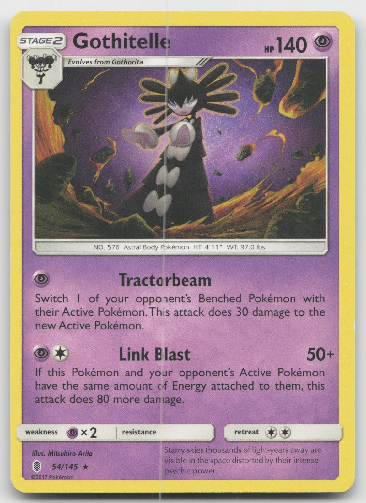 Gothitelle Rare SM - Guardians Rising 54/145 VLP