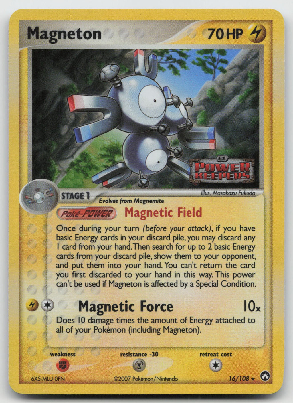 Magneton Rare Reverse Holo Power Keepers 16/108 LP