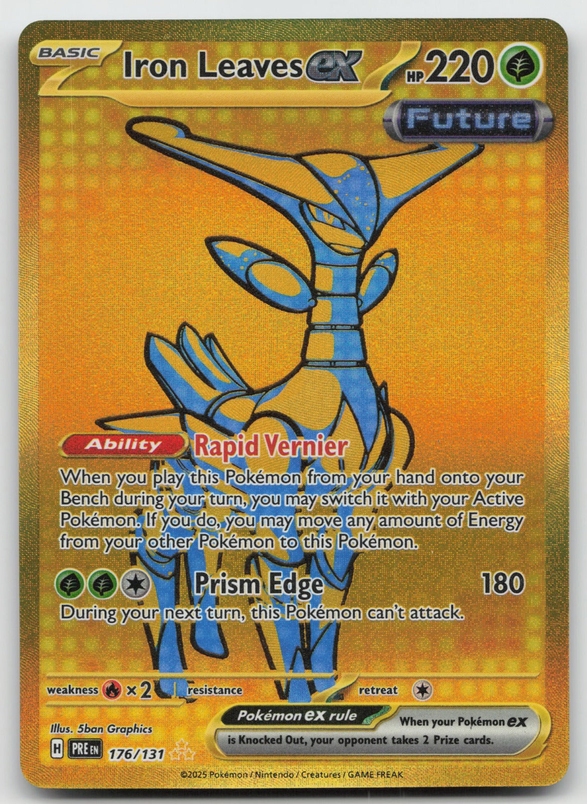Iron Leaves ex Holo Hyper Rare SV: Prismatic Evolutions 176/131 NM