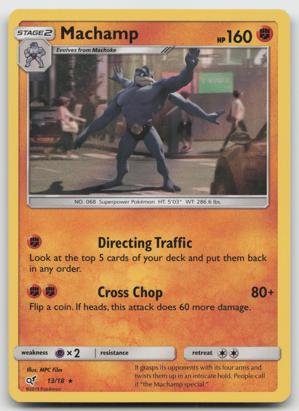 Machamp Holo Rare Detective Pikachu 13/18 NM