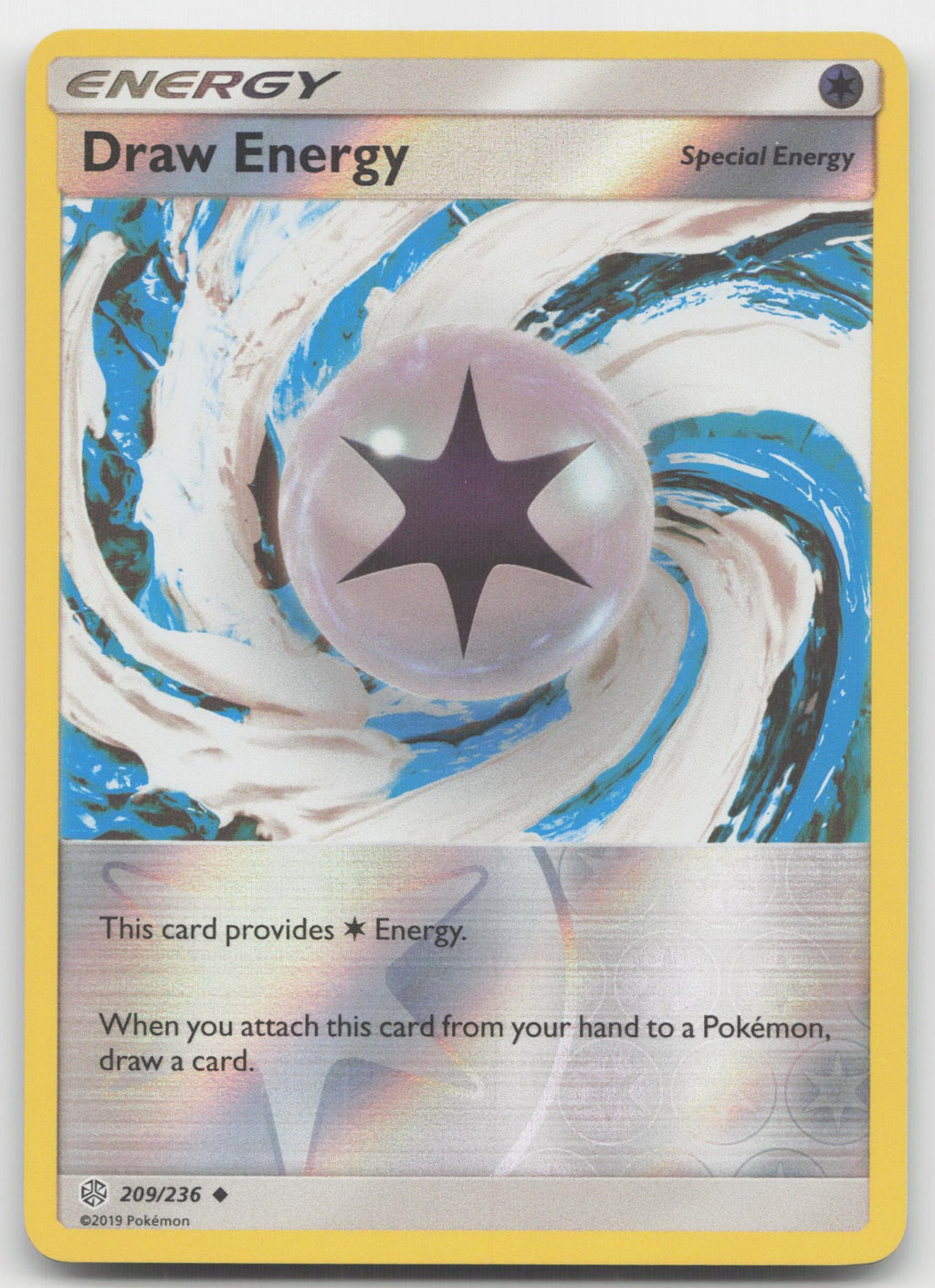 Draw Energy Reverse Holo Uncommon SM - Cosmic Eclipse 209/236 NM