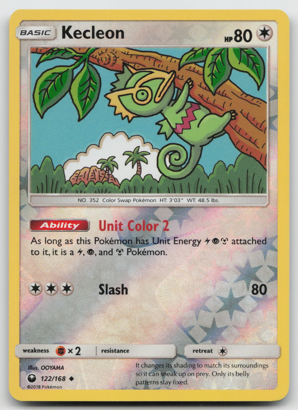 Kecleon Reverse Holo Uncommon SM - Celestial Storm 122/168 NM/VLP