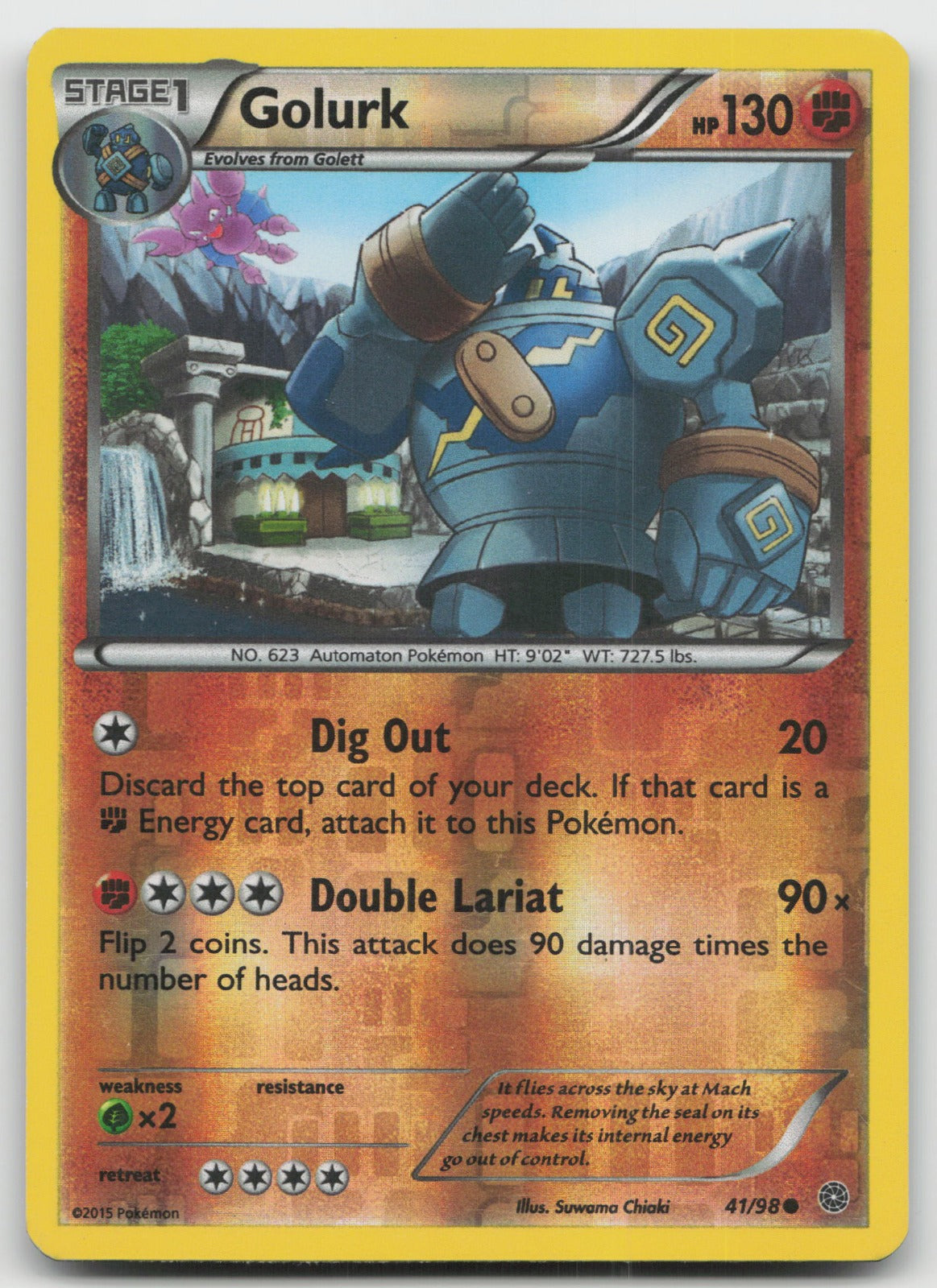 Golurk Common Reverse Holo XY - Ancient Origins 41/98 LP