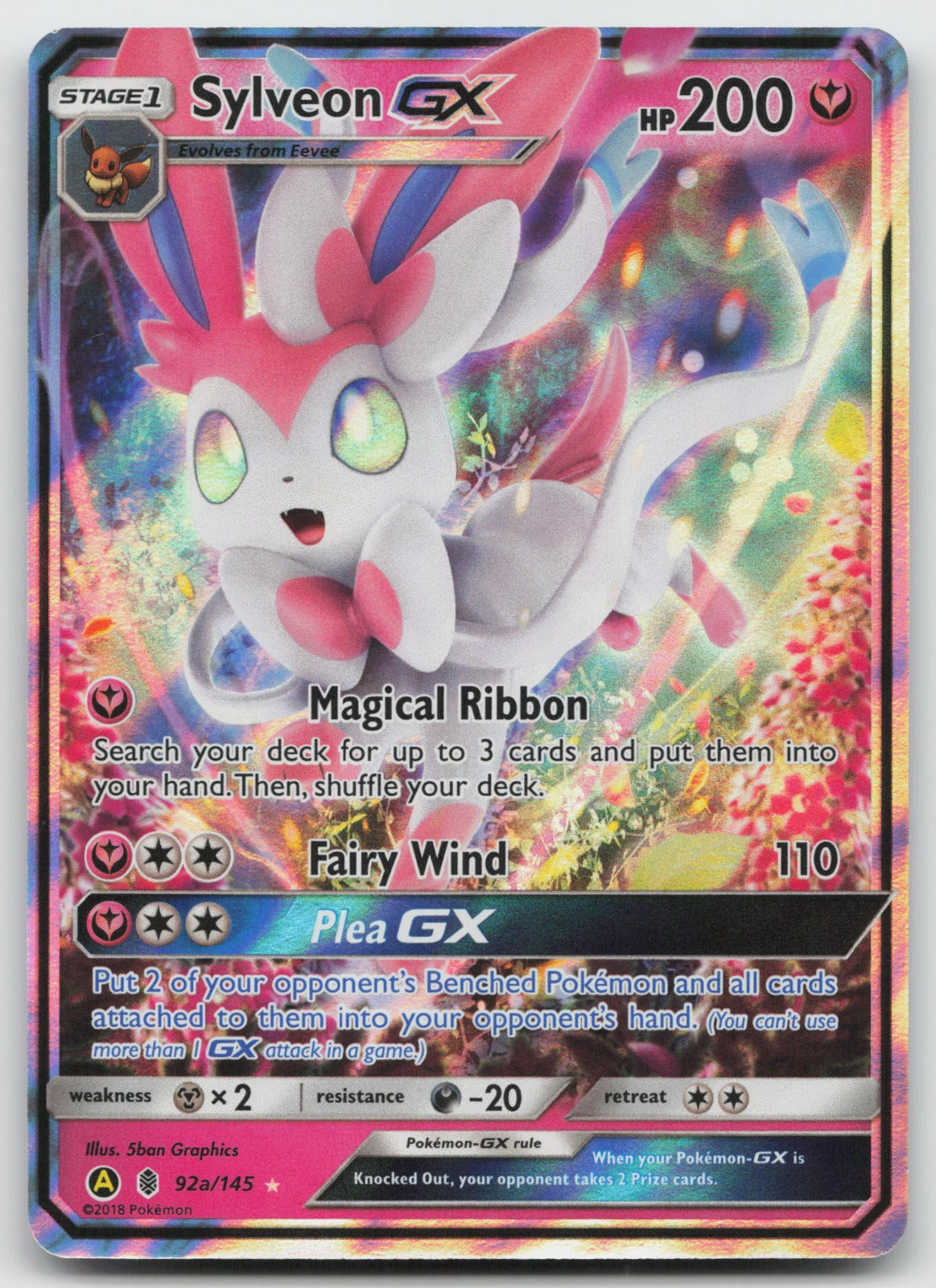 Sylveon GX Holo Promo Alternate Art Promos 92a/145 NM