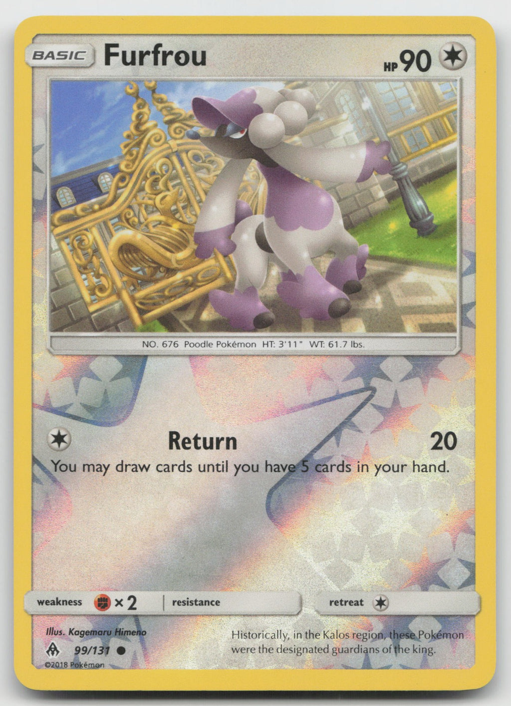 Furfrou Reverse Holo Common SM - Forbidden Light 99/131 NM