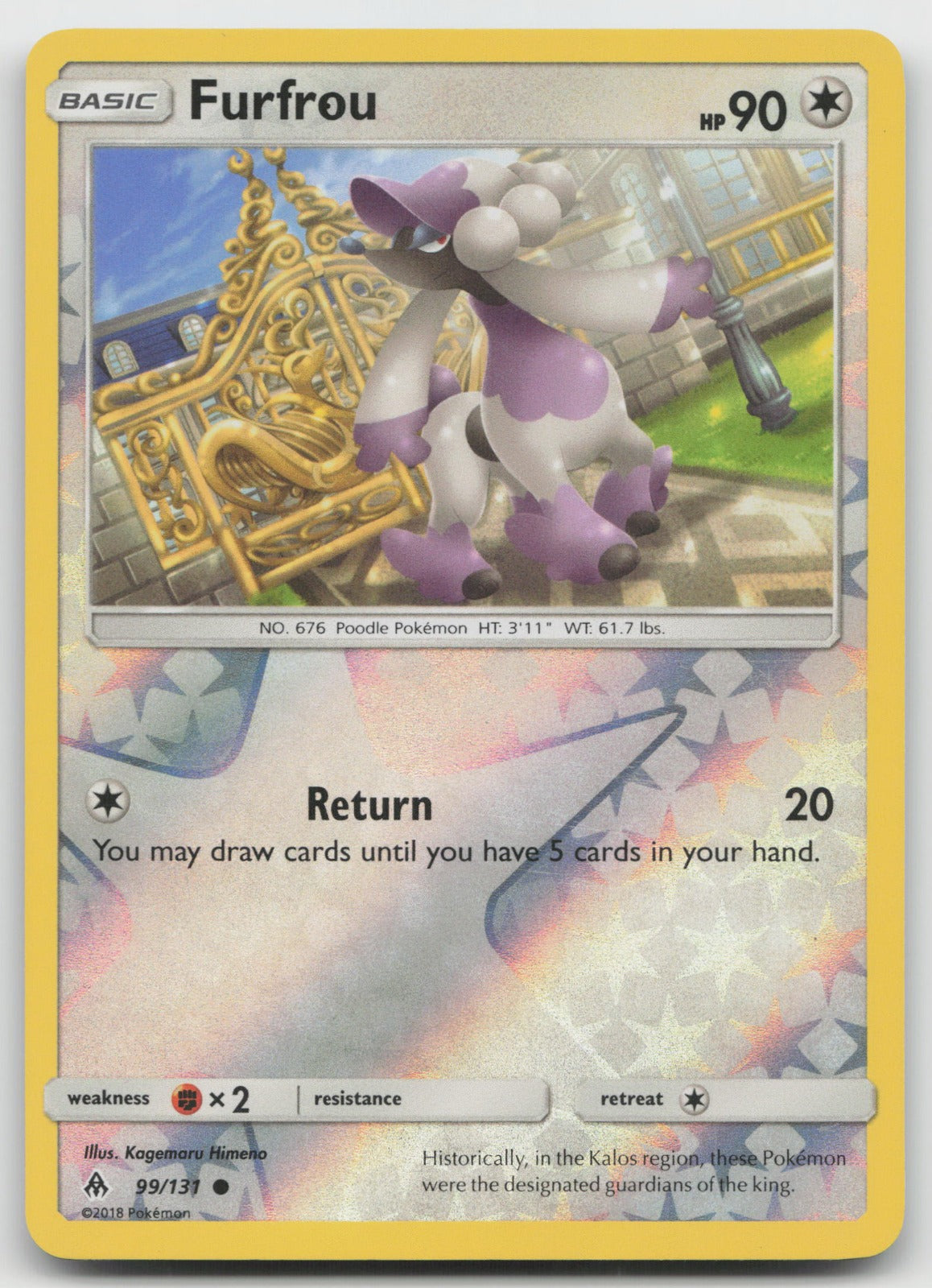 Furfrou Reverse Holo Common SM - Forbidden Light 99/131 NM