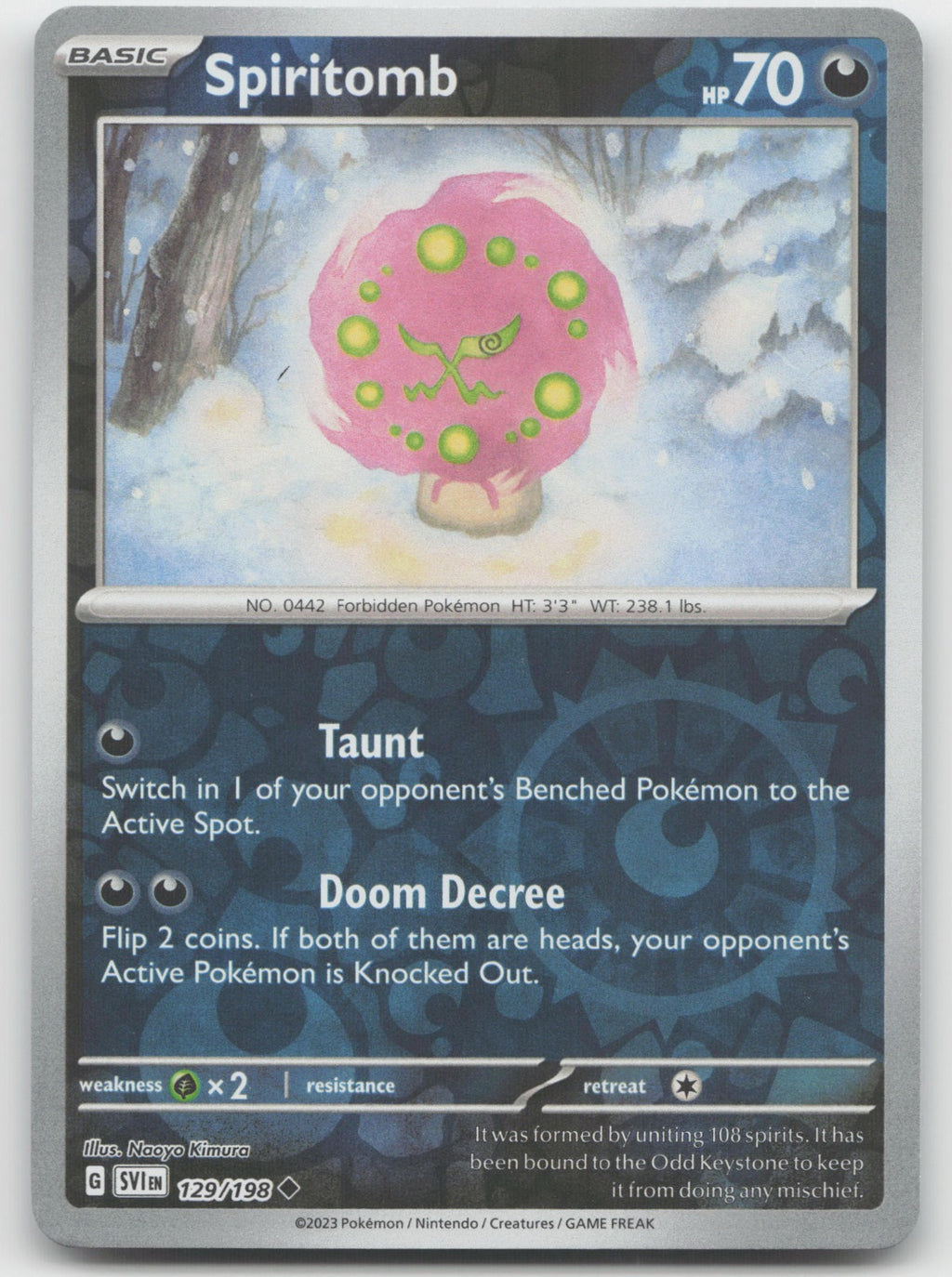 Spiritomb Reverse Holo Uncommon SV01: Scarlet & Violet Base Set 129/198 NM