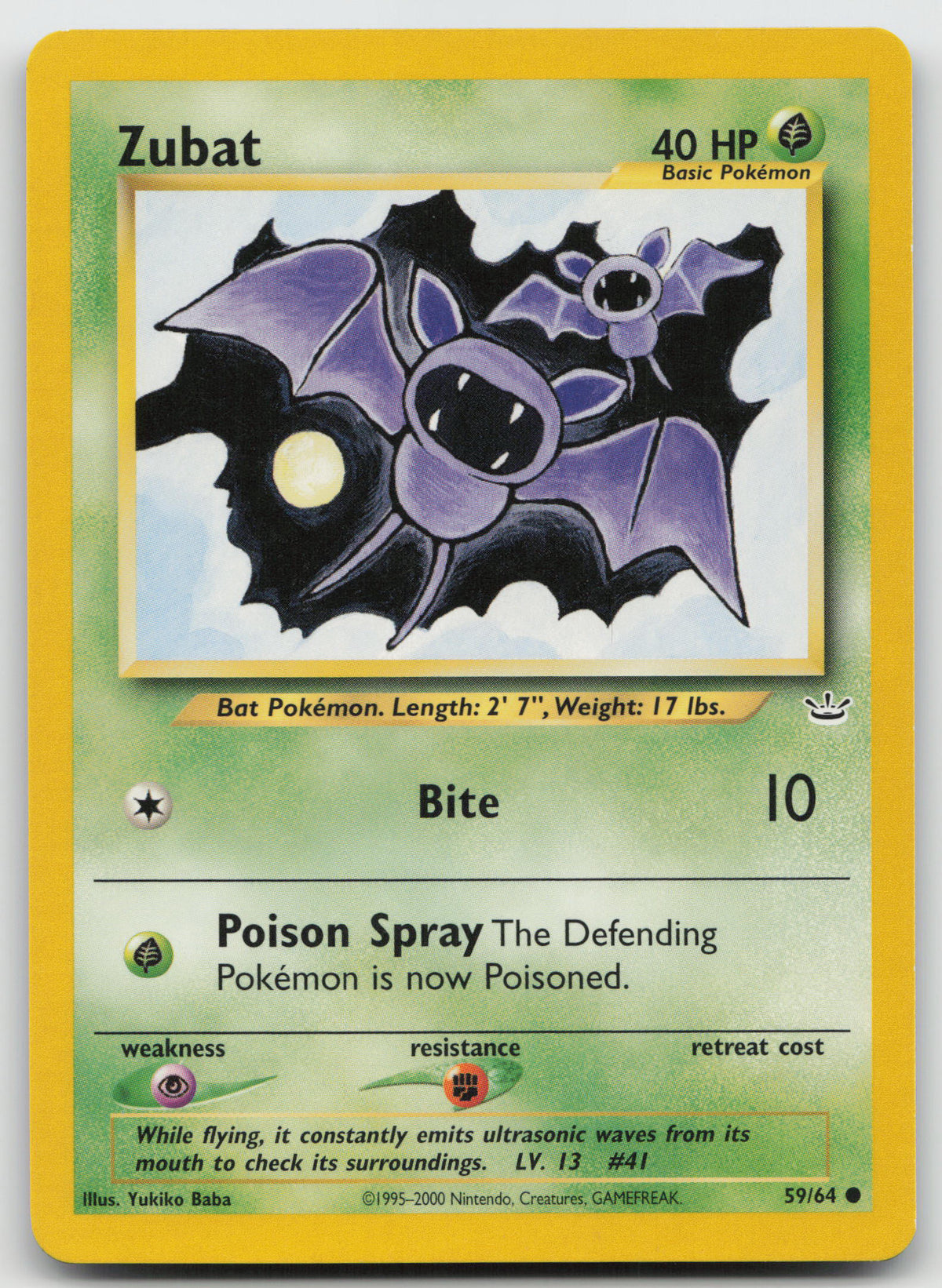 Zubat Common Unlimited Neo Revelation 59/64 LP