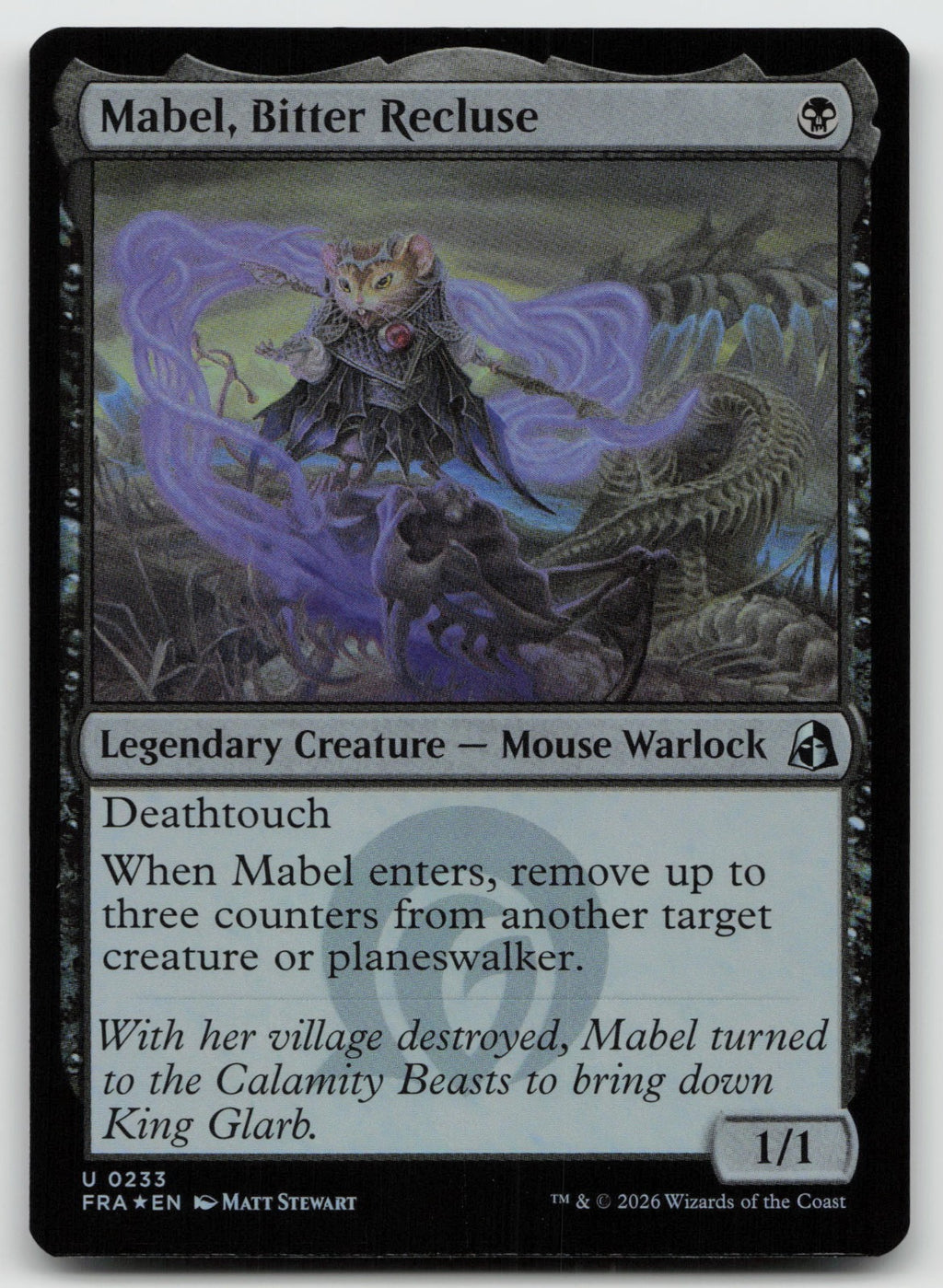 Mabel, Bitter Recluse U Foil Reality Fracture 233 NM