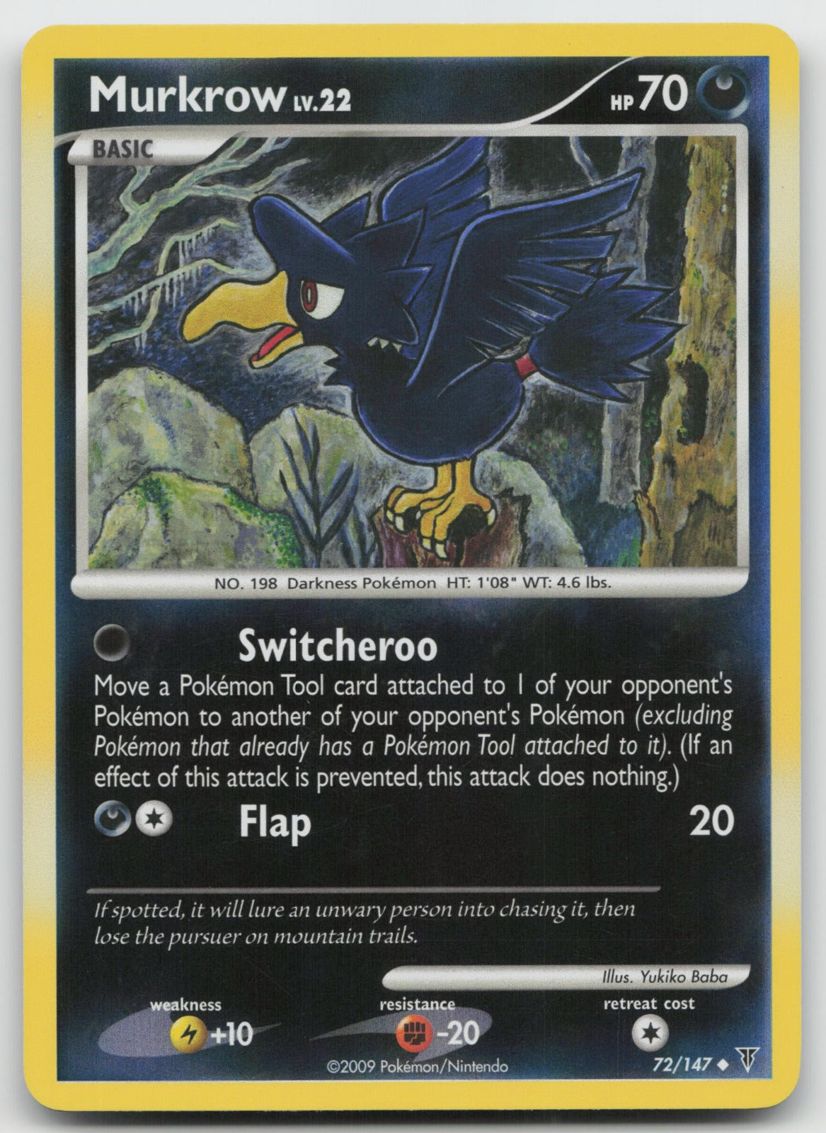 Murkrow Uncommon Reverse Holo Supreme Victors 72/147 LP