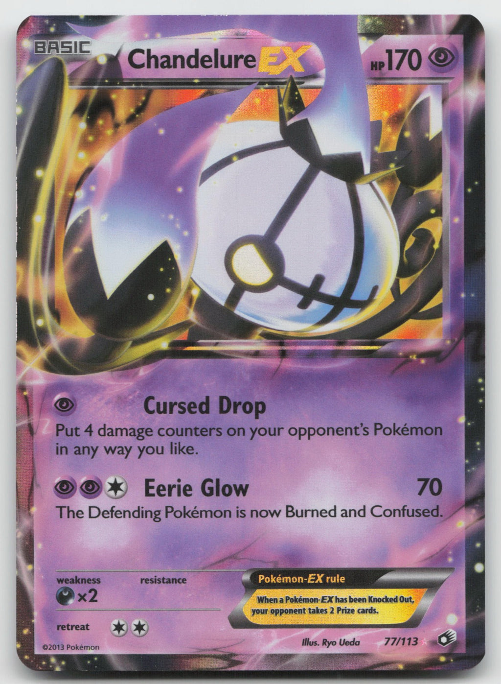 Chandelure EX Ultra Rare Legendary Treasures 77/113 NM
