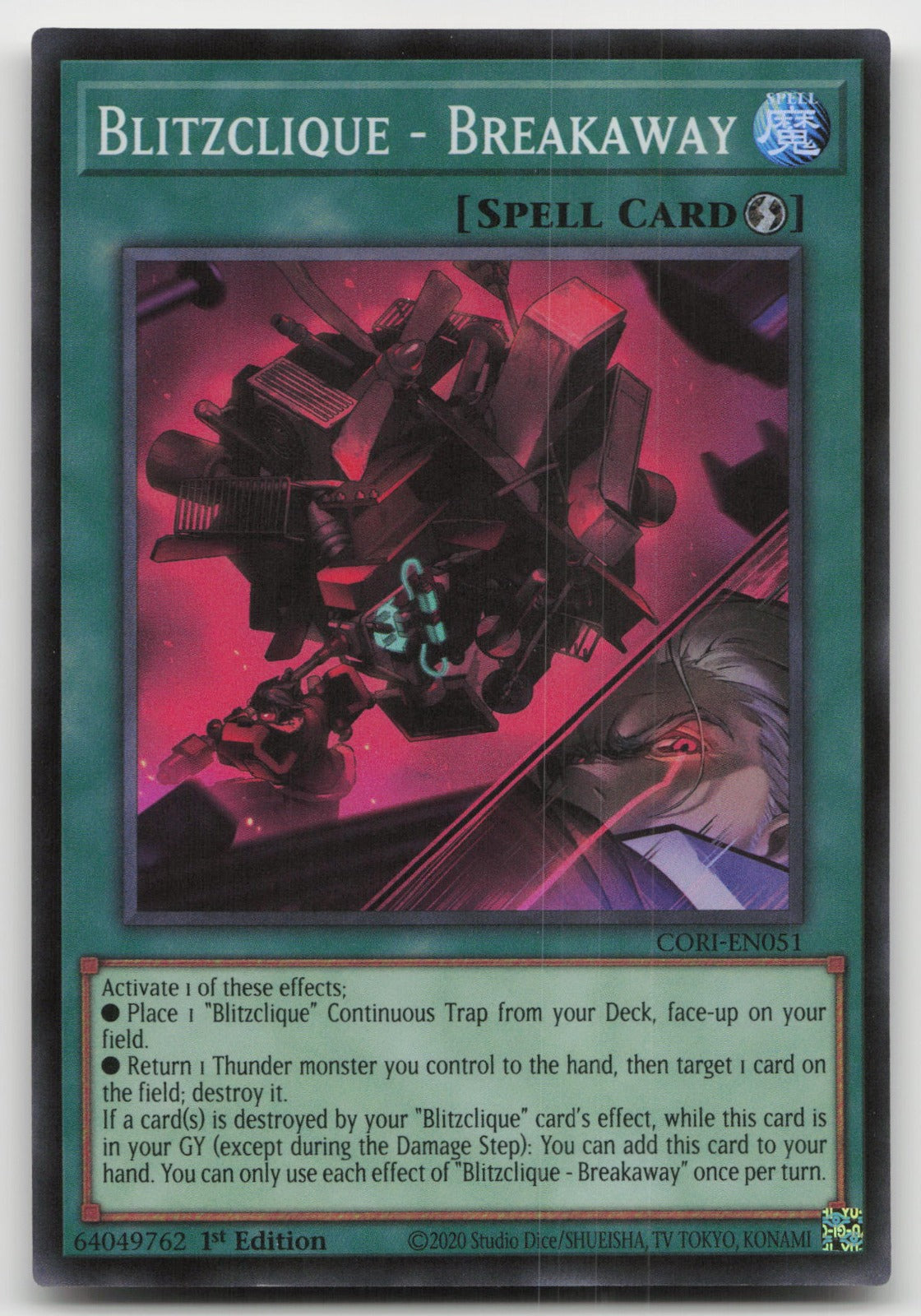 Blitzclique - Breakaway 1st Edition Super Rare Chaos Origins CORI-EN051 NM