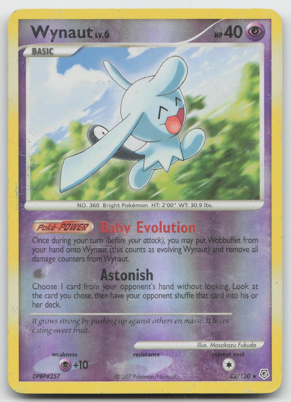 Wynaut Rare Reverse Holo Diamond and Pearl 42/130 MP