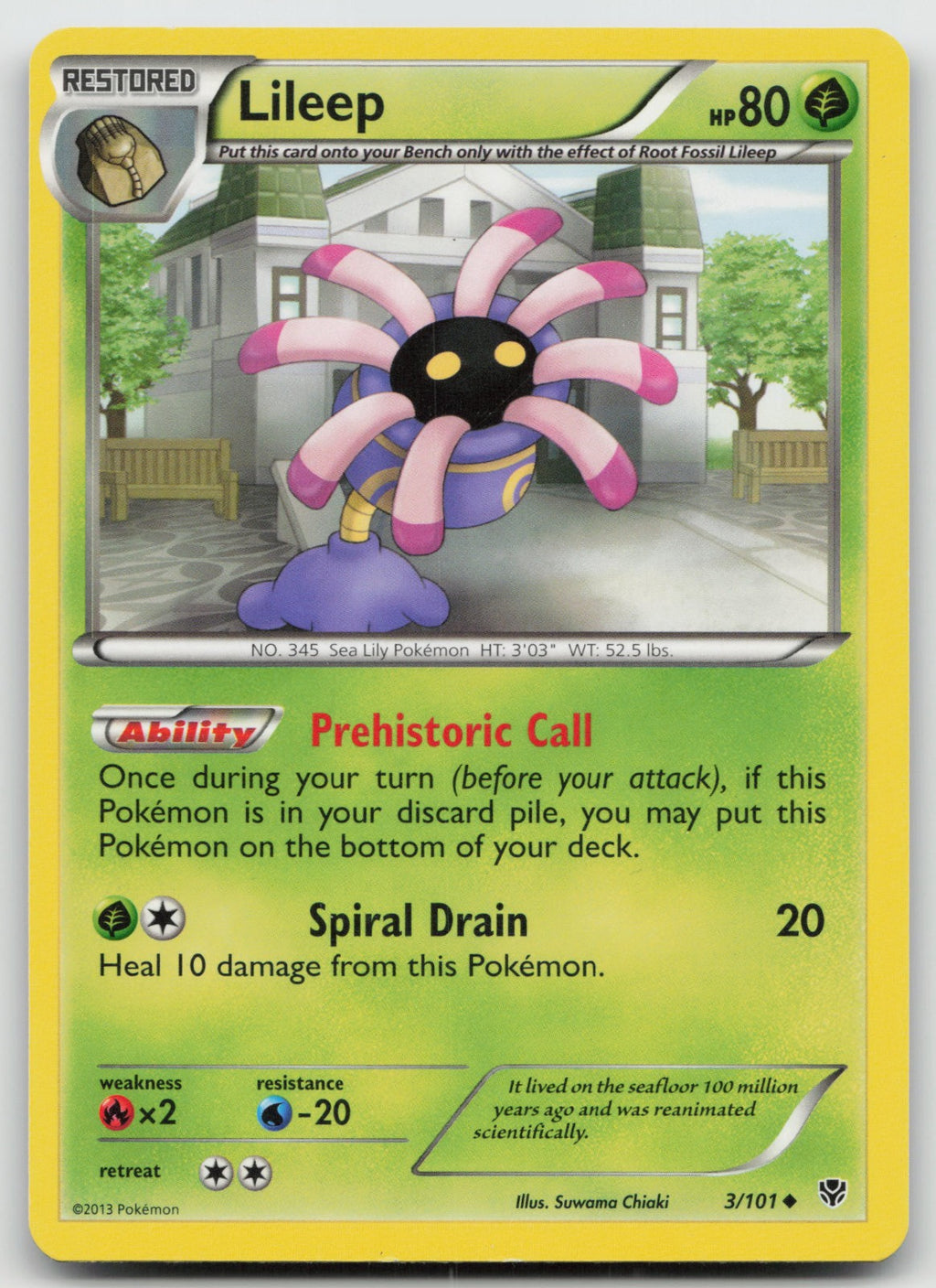 Lileep Uncommon Plasma Blast 3/101 LP