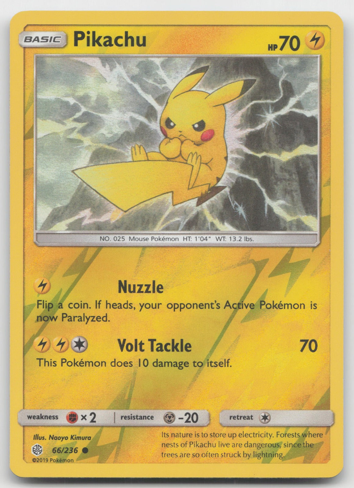 Pikachu Reverse Holo Common SM - Cosmic Eclipse 66/236 NM