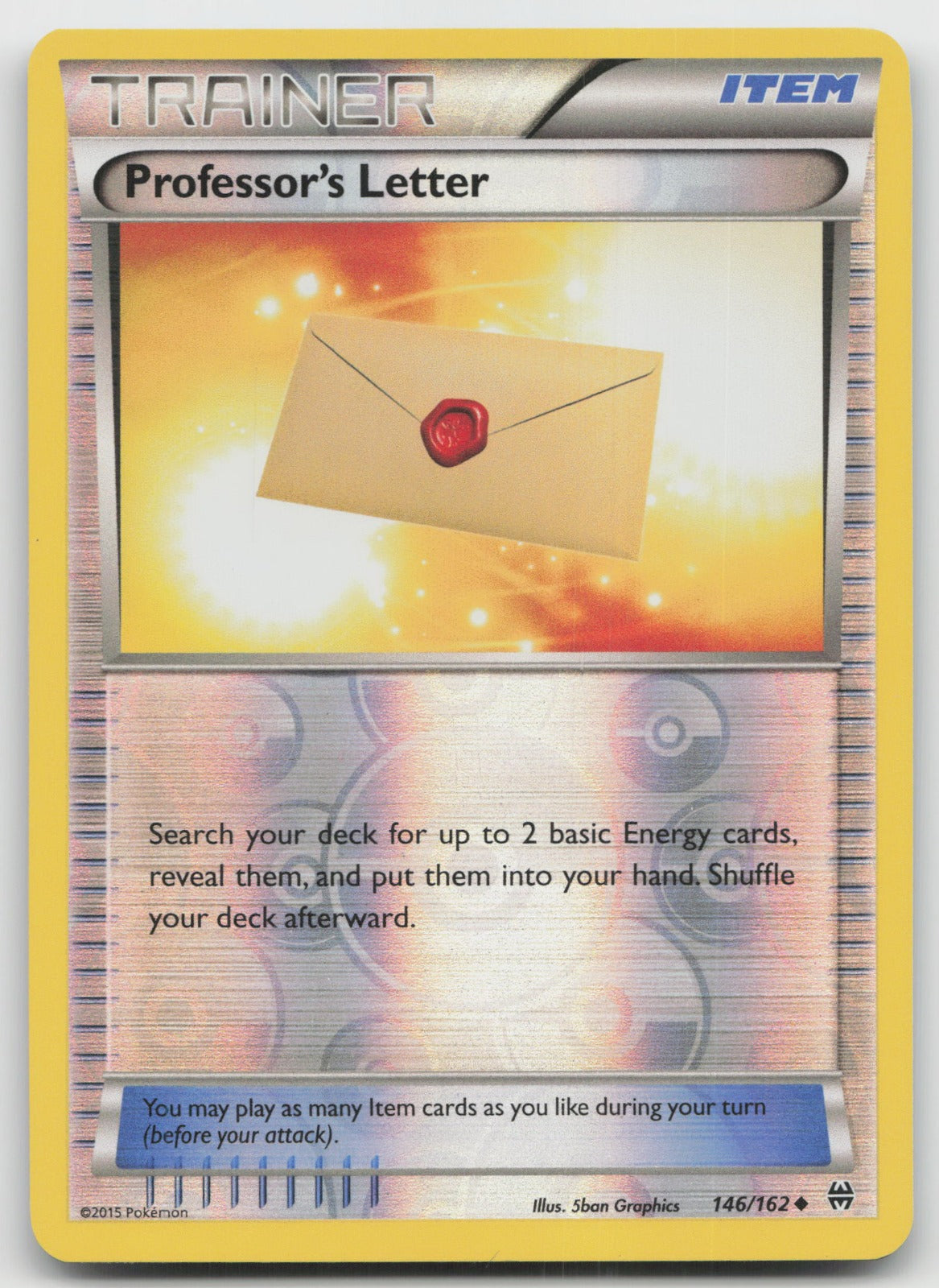 Professor's Letter Uncommon Reverse Holo XY - BREAKthrough 146/162 LP