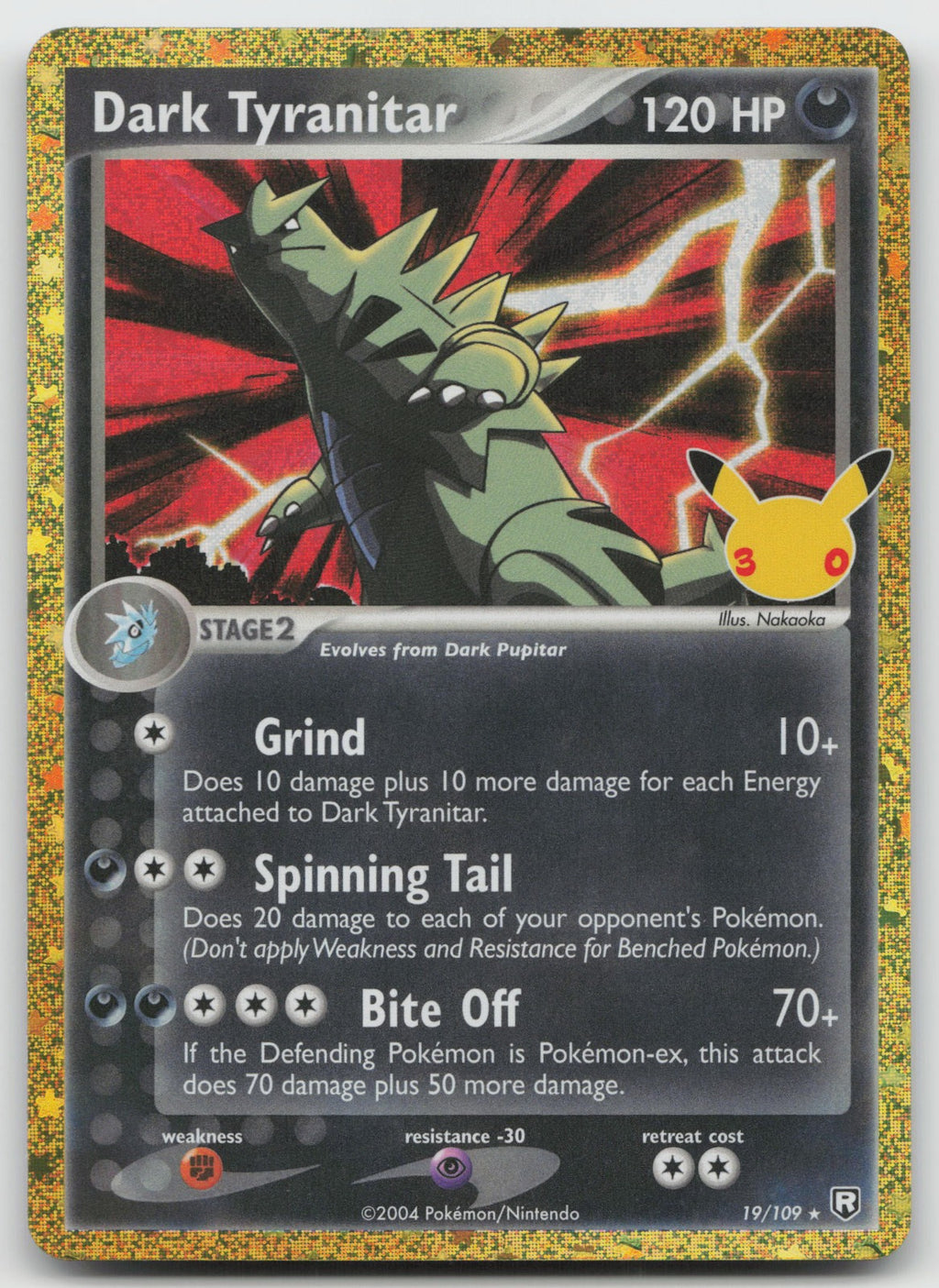 Dark Tyranitar Holo ME: 30th Celebration Classic Collection 19/109 NM