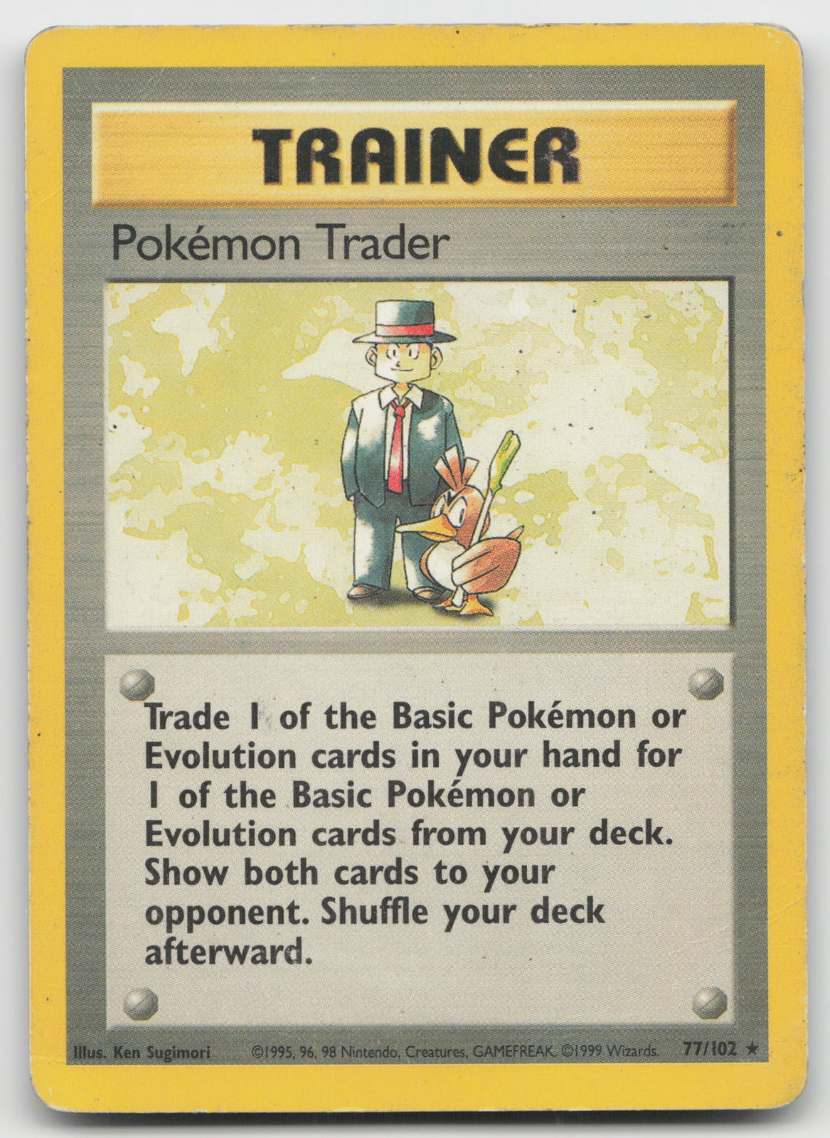 Pokemon Trader Rare Base Set 77/102 HP