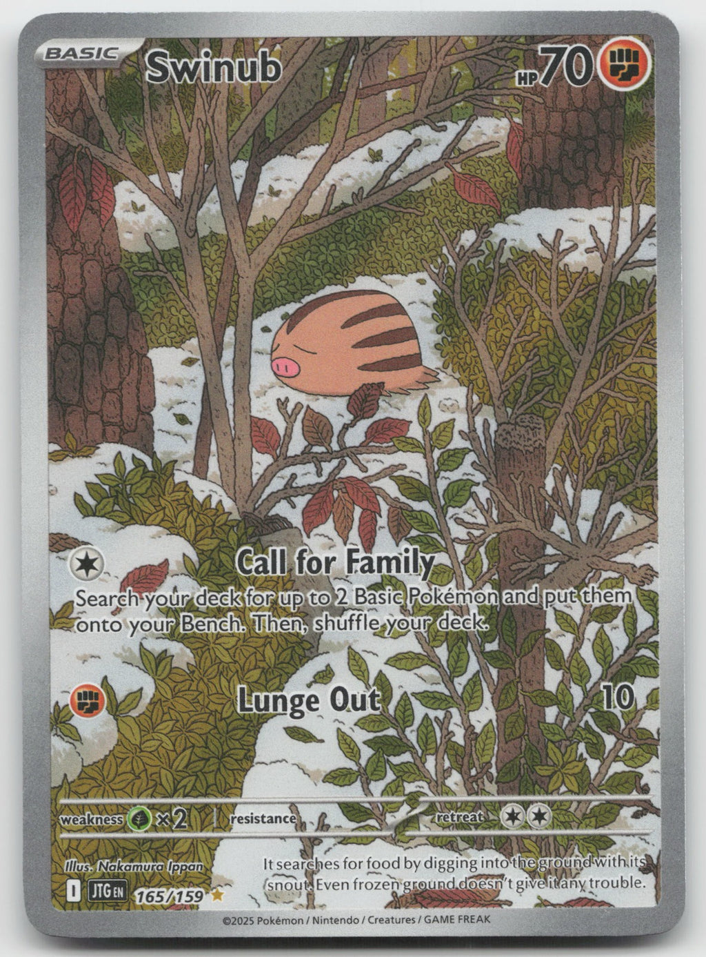 Swinub Holo Illustration Rare SV09: Journey Together 165/159 NM