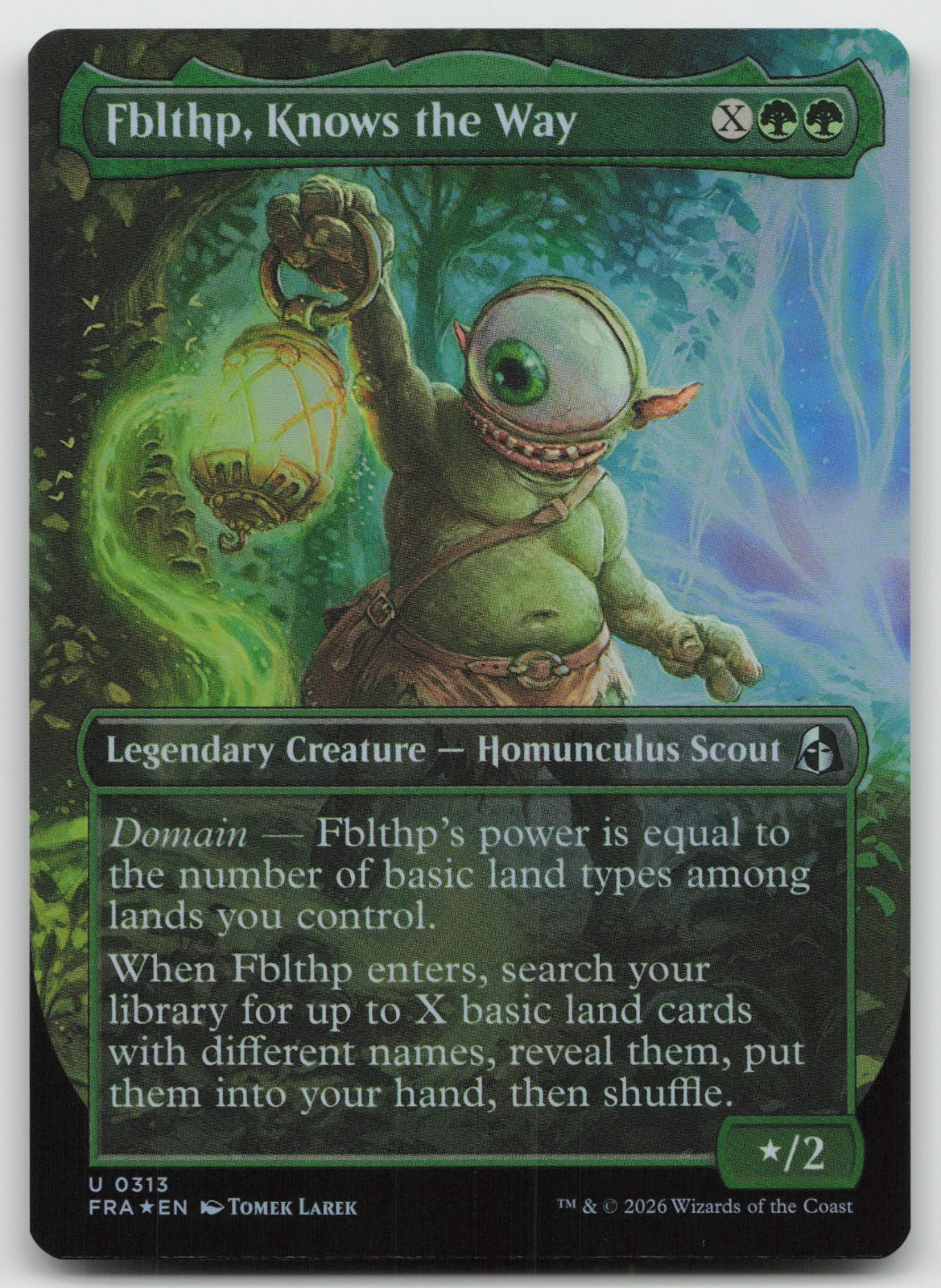 Fblthp, Knows the Way (Borderless) U Foil Reality Fracture 313 NM