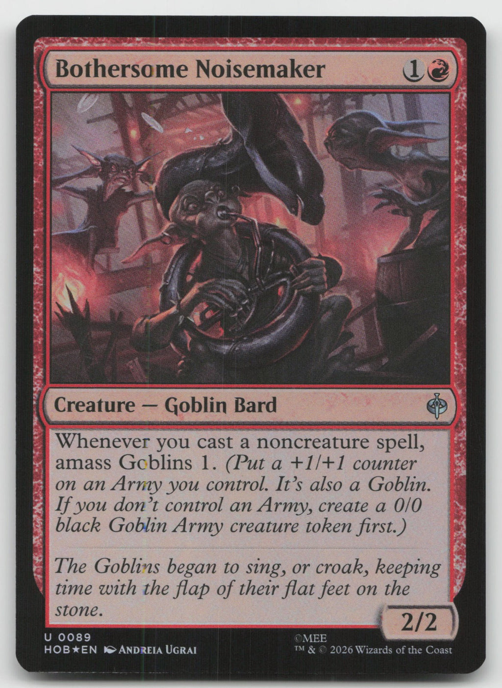Bothersome Noisemaker U Foil The Hobbit 89 NM