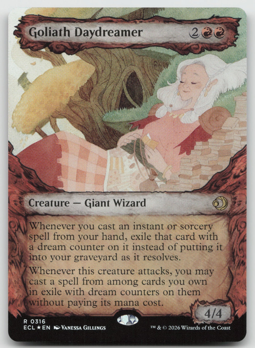 Goliath Daydreamer (Showcase) R Foil Lorwyn Eclipsed 316 NM