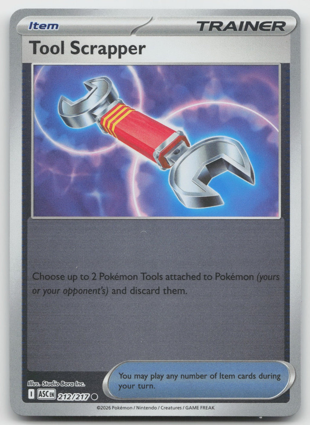 Tool Scrapper Common Reverse Holo ME: Ascended Heroes 212/217 NM