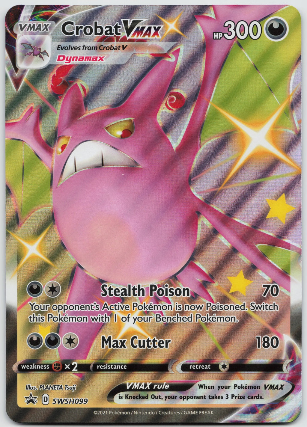 Crobat VMAX - Promo Holo JUMBO Cards SWSH099 NM