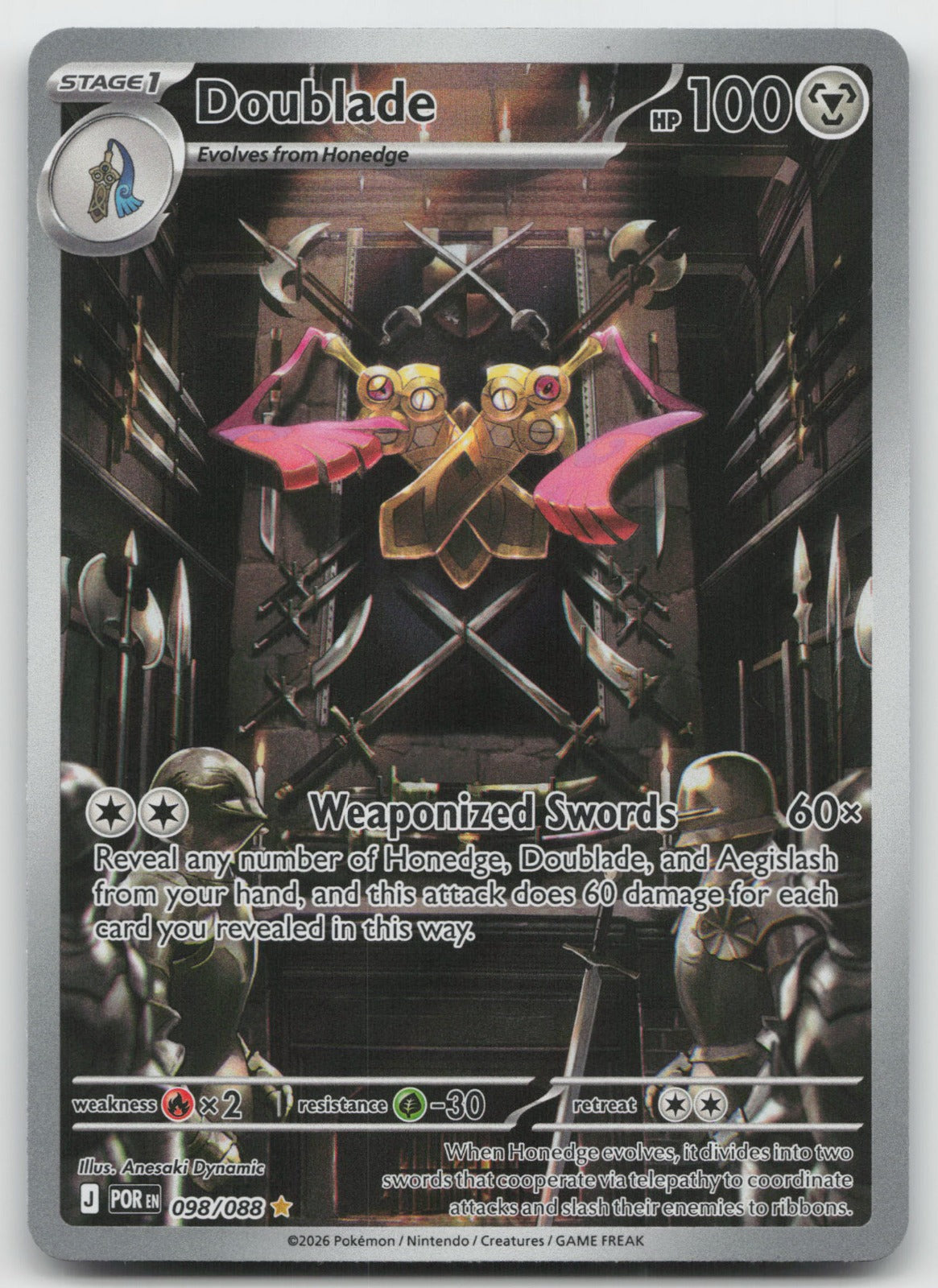 Doublade Illustration Rare Holo ME03: Perfect Order 098/088 NM