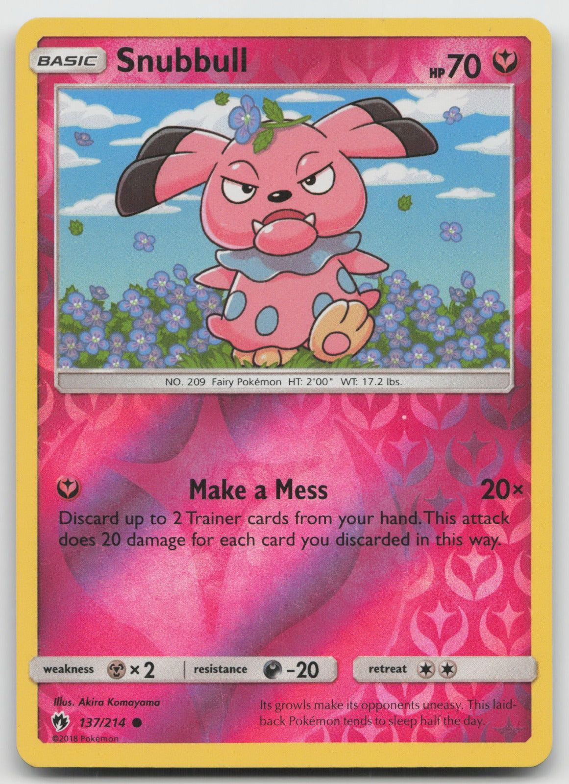 Snubbull Reverse Holo Common SM - Lost Thunder 137/214 LP