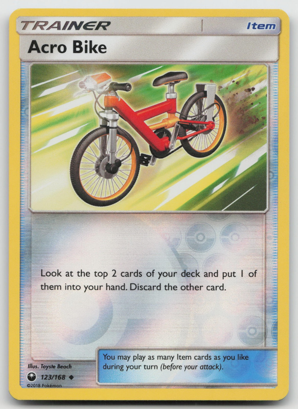 Acro Bike Reverse Holo Uncommon SM - Celestial Storm 123/168 VLP