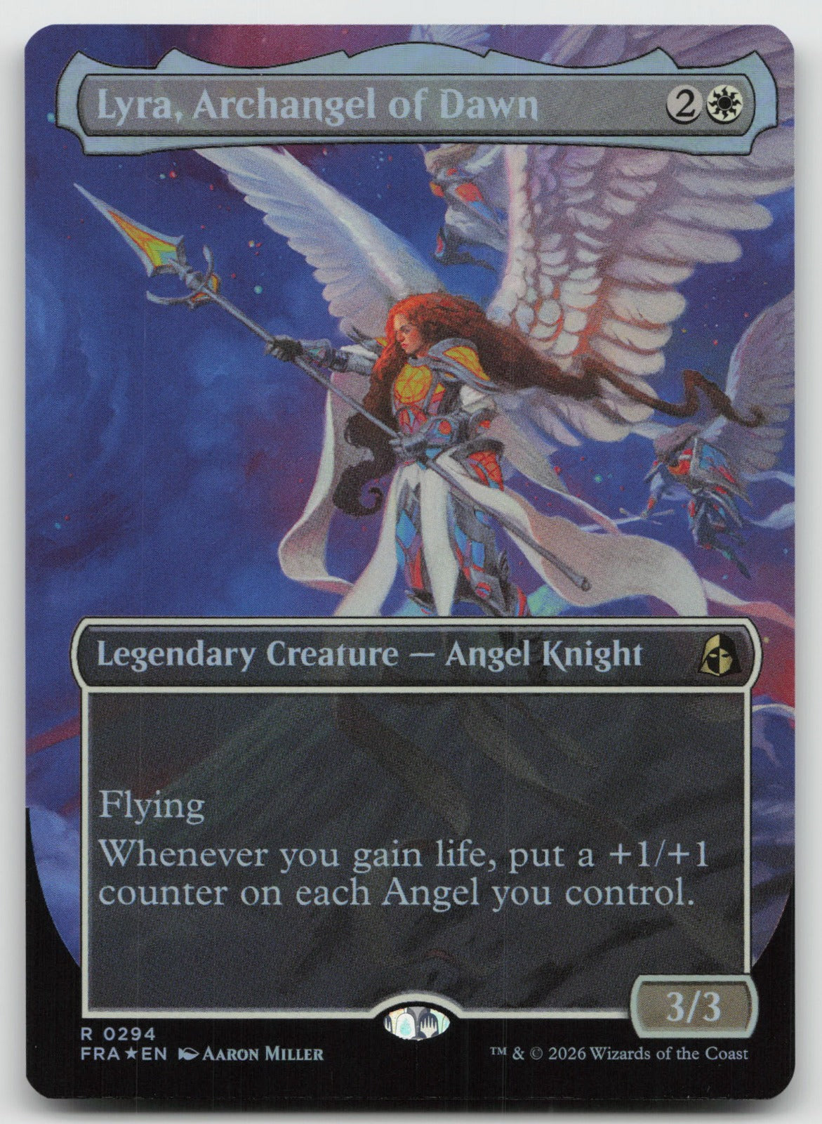 Lyra, Archangel of Dawn (Borderless) R Foil Reality Fracture 294 NM