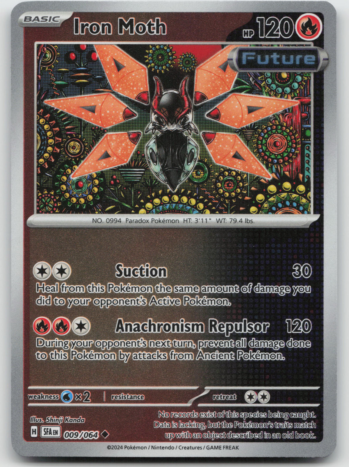 Iron Moth Uncommon Reverse Holo SV: Shrouded Fable 009/064 NM