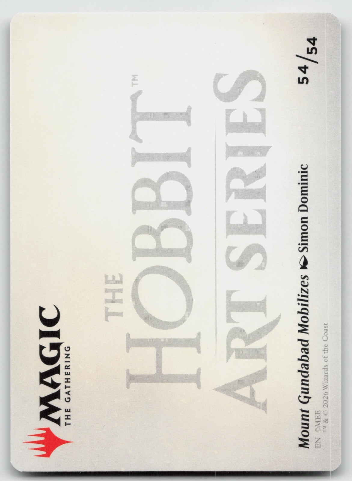 Mount Gundabad Mobilizes Art Card (Gold-Stamped Signature) S The Hobbit 54 NM