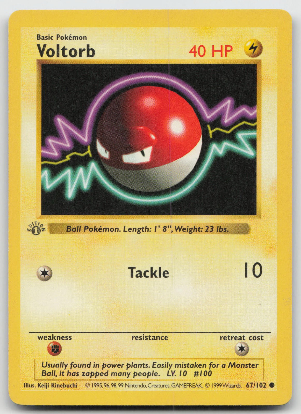 Voltorb Common 1st Edition Base Set (Shadowless) 67/102 MP