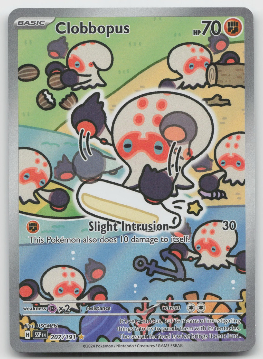 Clobbopus Holo Illustration Rare SV08: Surging Sparks 207/191 NM