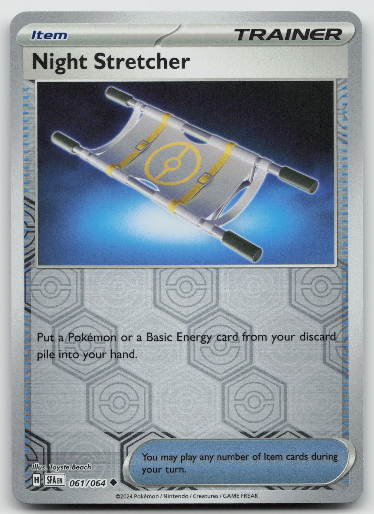 Night Stretcher Uncommon Reverse Holo SV: Shrouded Fable 061/064 NM