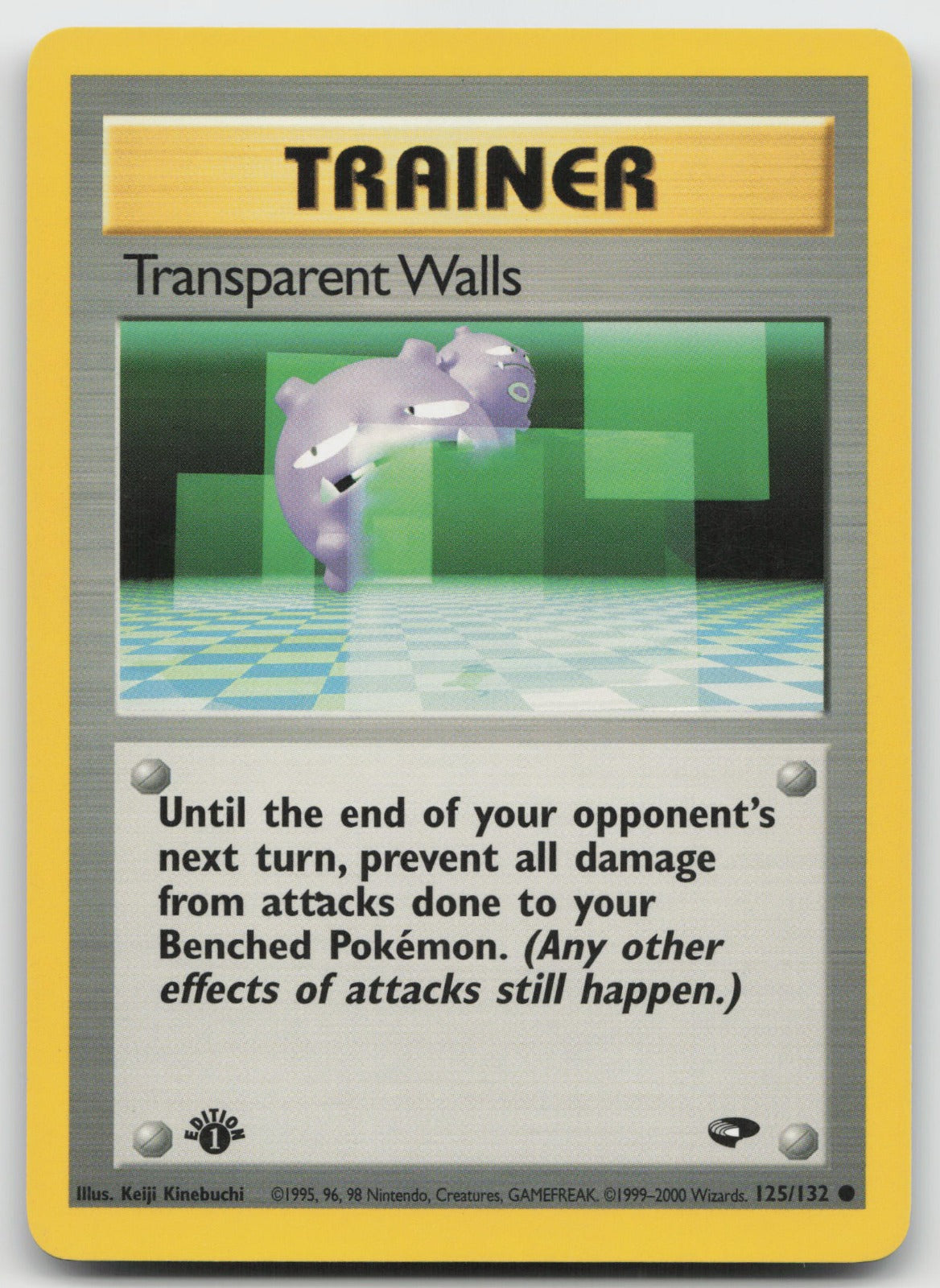 Transparent Walls Common 1st Edition Gym Challenge 125/132 NM