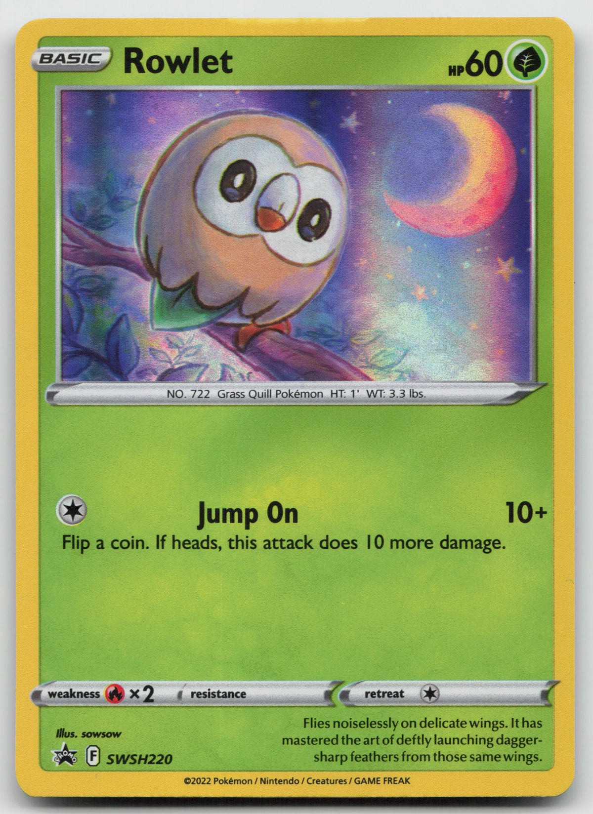 Rowlet - Promo Holo SWSH: Sword & Shield Promo Cards SWSH220 MP