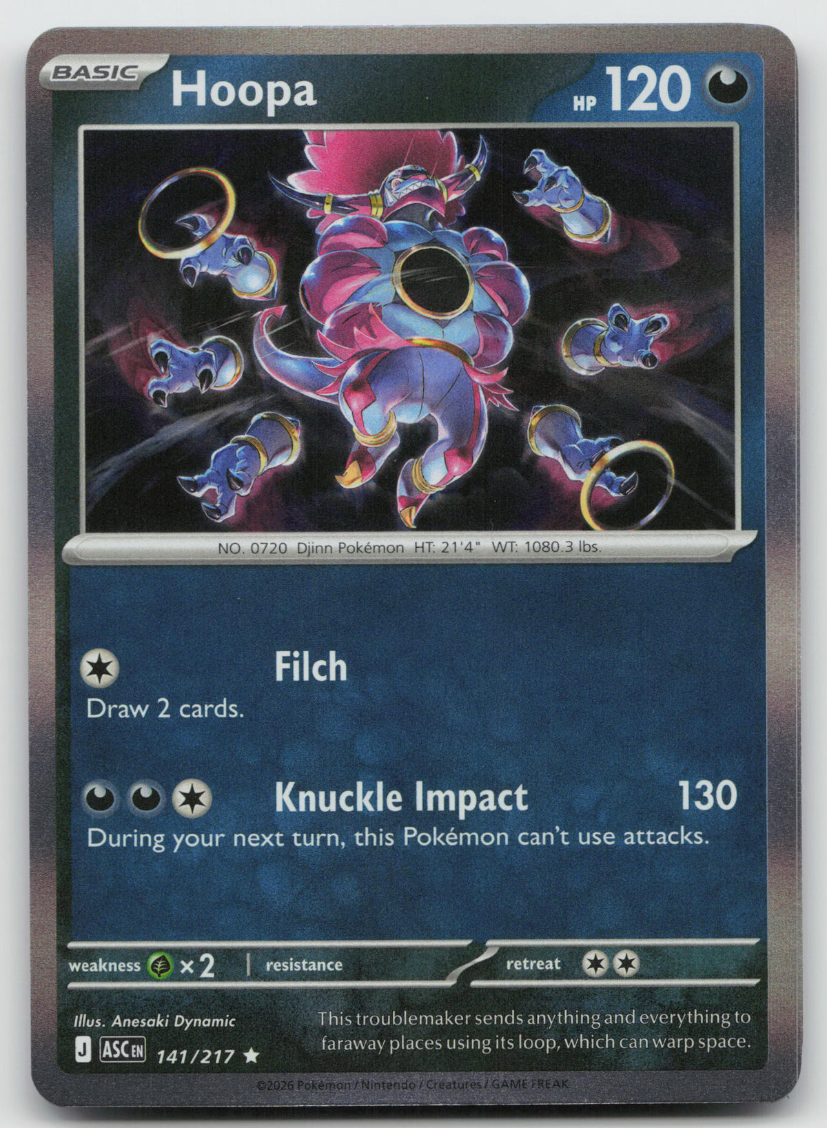 Hoopa Rare Holo ME: Ascended Heroes 141/217 NM