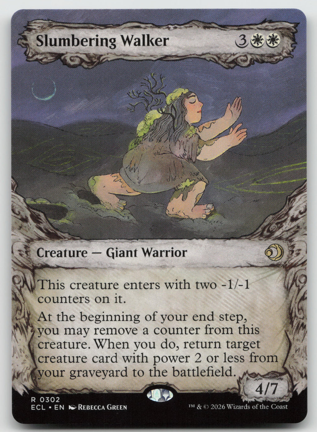 Slumbering Walker (Showcase) R Normal Lorwyn Eclipsed 302 NM