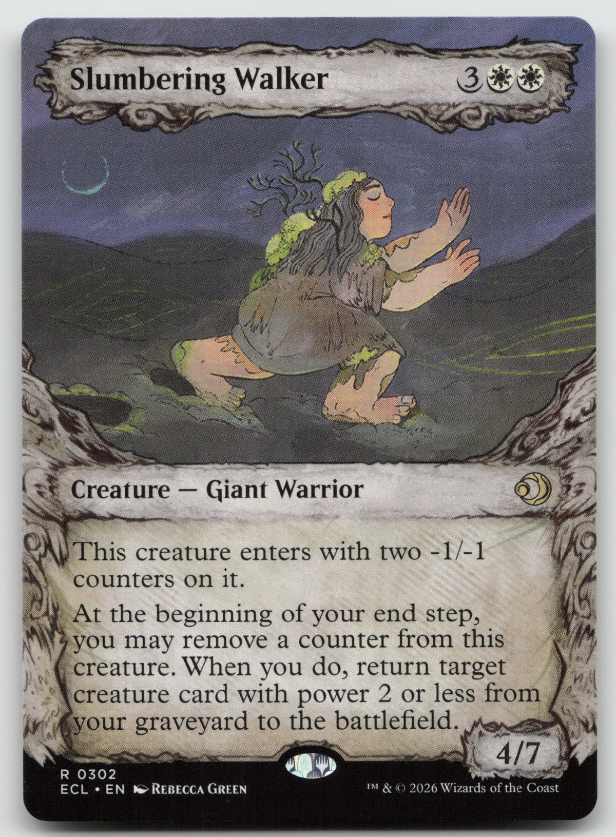 Slumbering Walker (Showcase) R Normal Lorwyn Eclipsed 302 NM