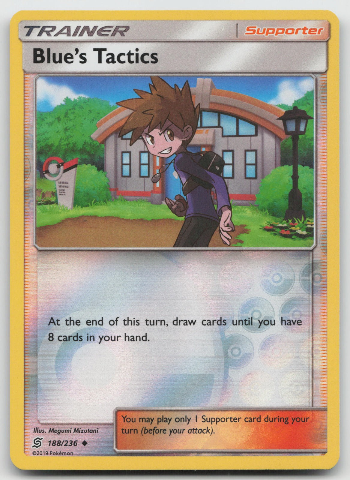 Blue's Tactics Reverse Holo Uncommon SM - Unified Minds 188/236 NM
