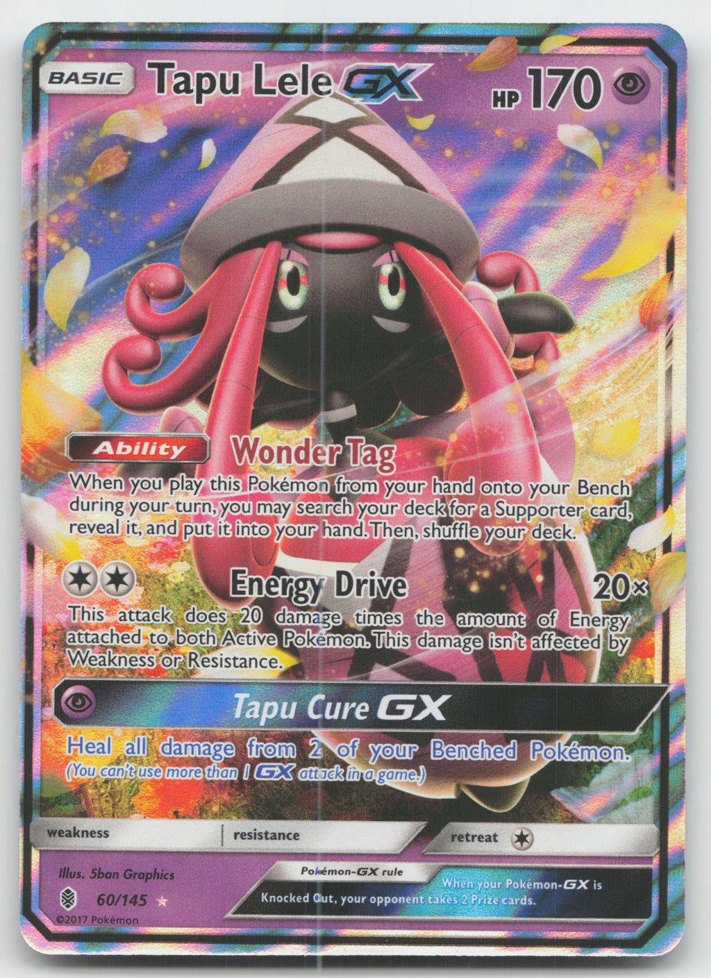 Tapu Lele GX Holo Ultra Rare SM - Guardians Rising 60/145 NM