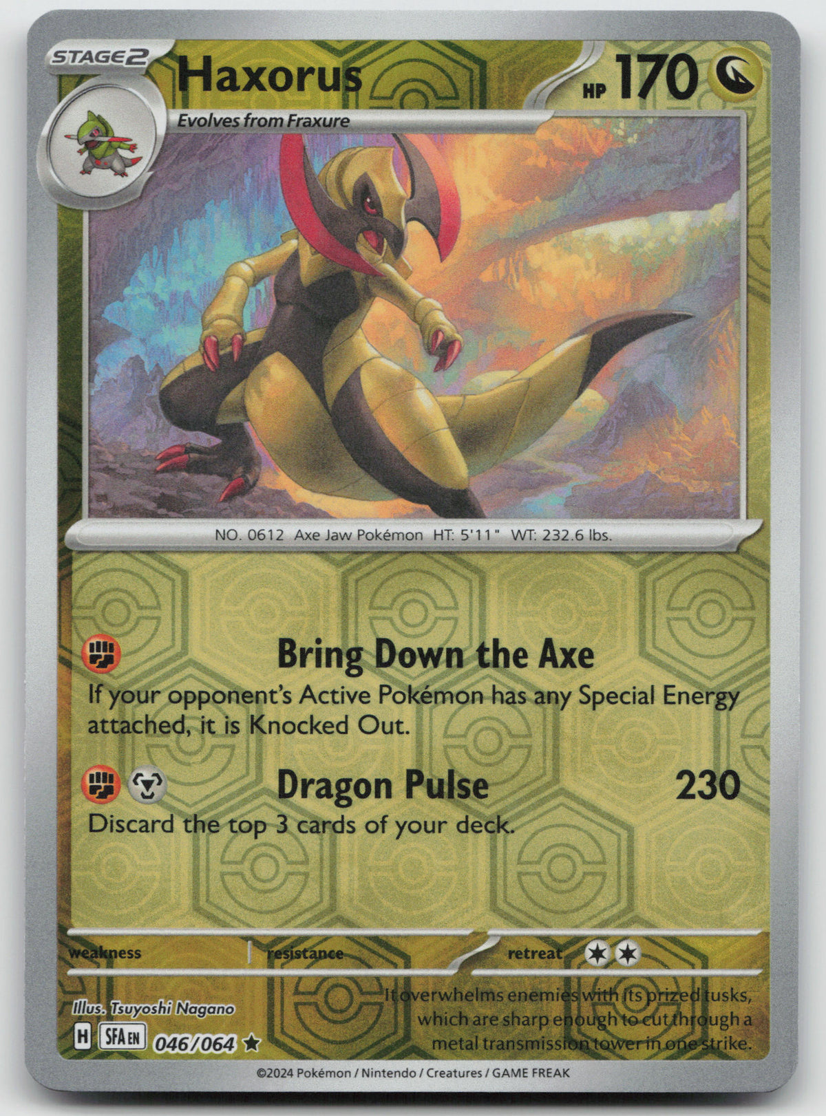 Haxorus Rare Reverse Holo SV: Shrouded Fable 046/064 NM